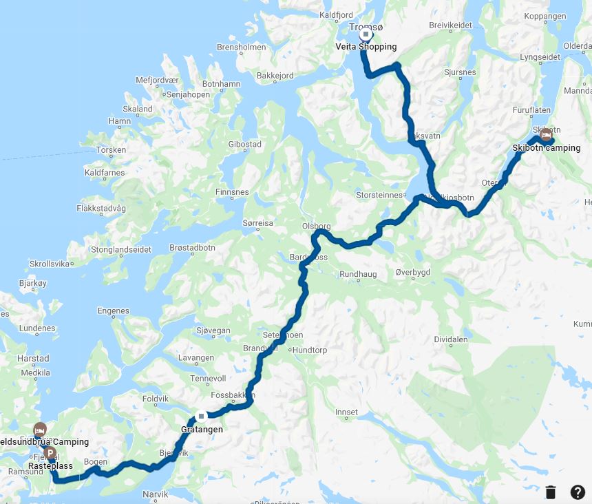 Skybotn-Tromso- Evenskjer